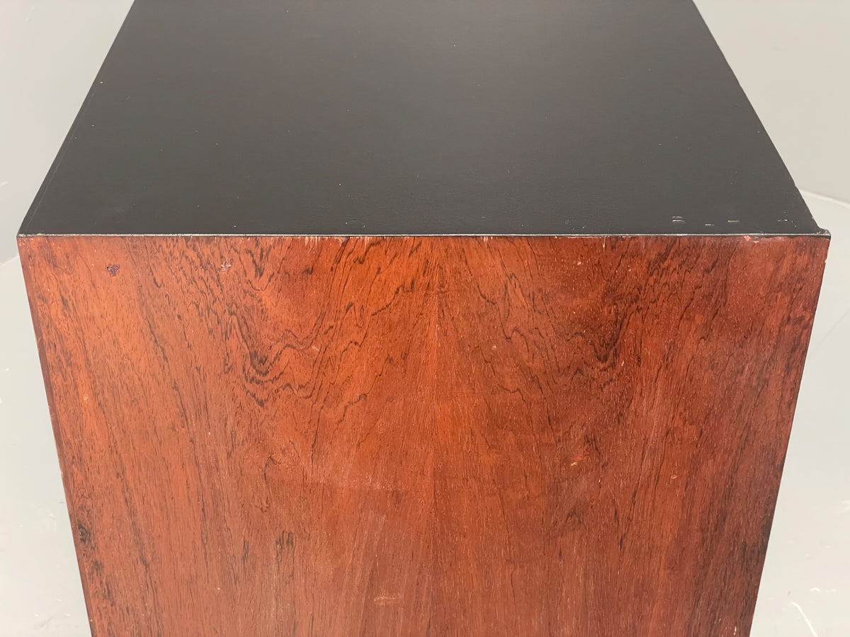 Vintage 1960s Sideboard Cabinet Danish Mid Century Darkwood Shelving EB12922