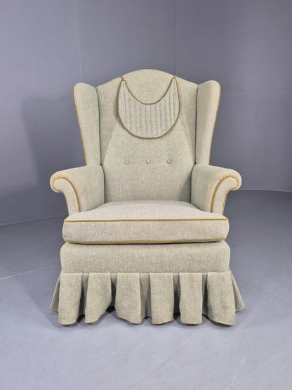 Vintage Danish Wing Back Armchair Cottage Style 1960s Retro Classic EB12672