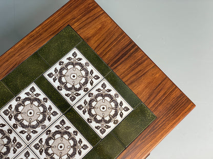 Vintage Rosewood Coffee Table 1960s Tile Topped By Arrebo Mid Century EB10871