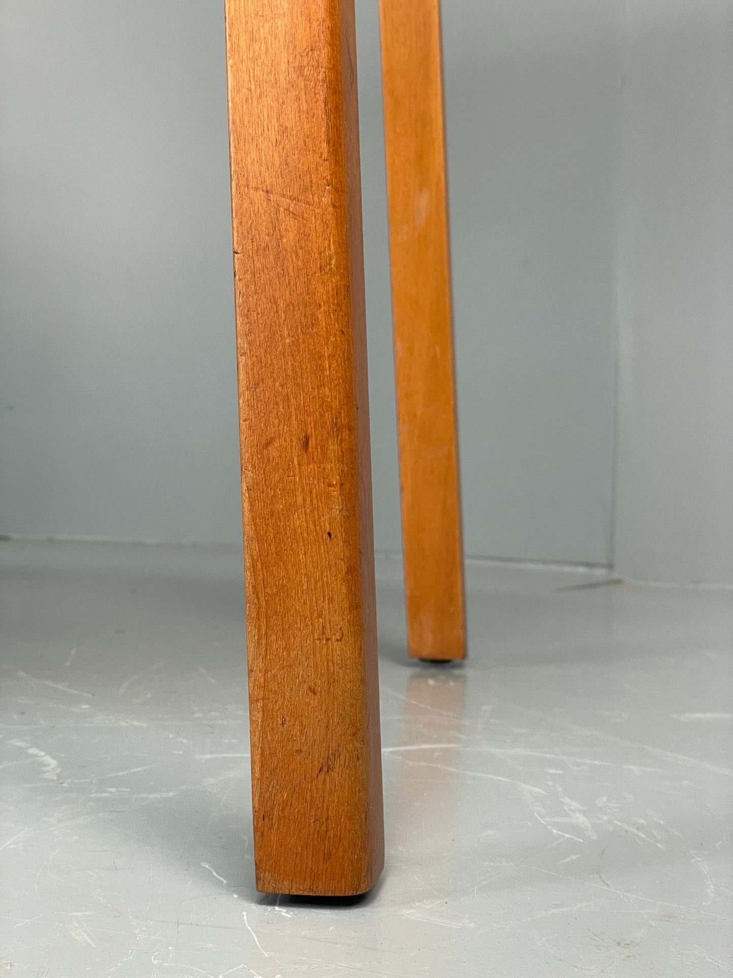 Vintage 1960s Kitchen Table Red Formica Retro Exposed Ply EB12194