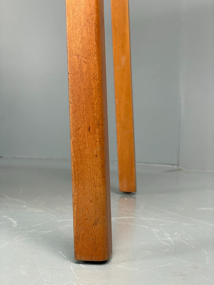 Vintage 1960s Kitchen Table Red Formica Retro Exposed Ply EB12194