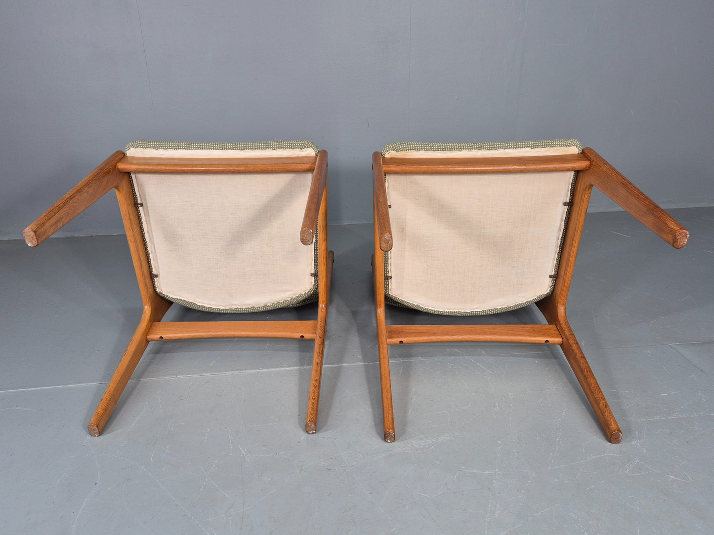 6 Vintage Johannes Dining Chairs Teak Frame 1970s Danish Retro New Seats EB12166