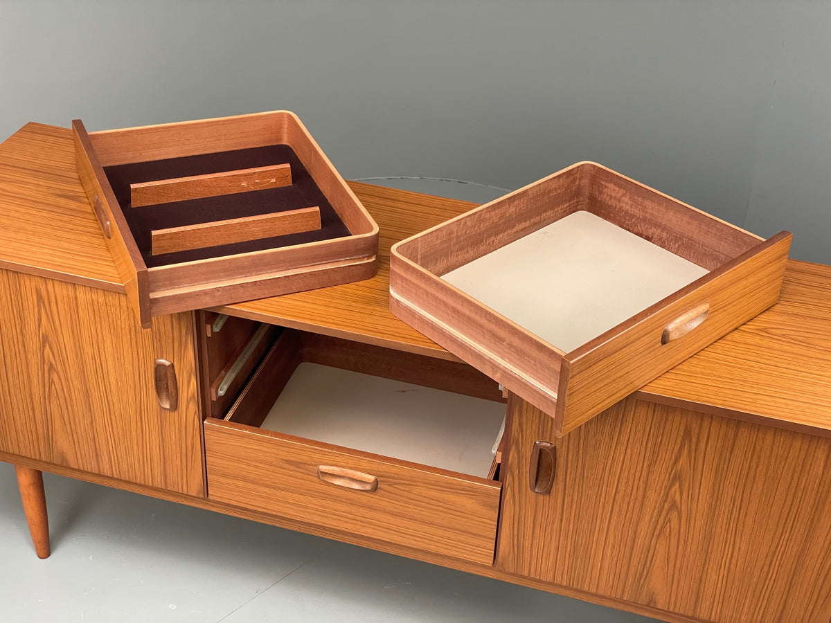Vintage Schreiber 1960s Sideboard Formica Retro Mid Century Drawers EB12930