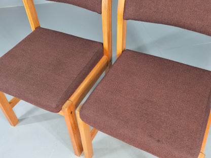 2 Vintage Teak Dining Chairs 1970s Church Office Home EB12176