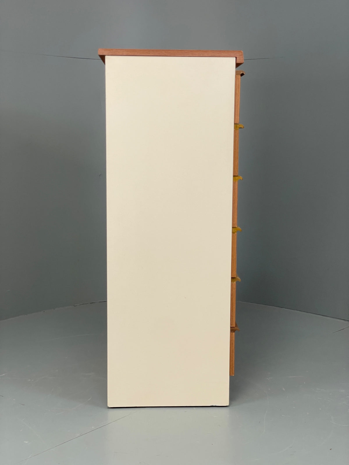 Vintage 1960s Teak Chest Of Drawers Tallboy Mid Century White Retro EB12959