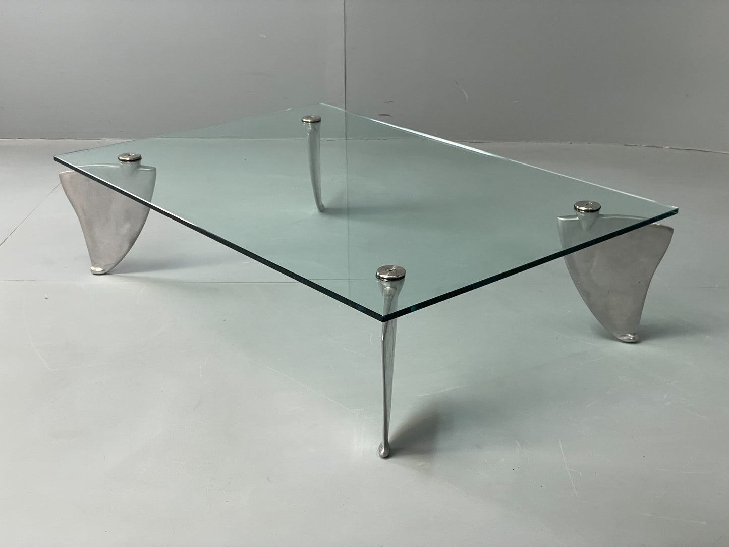 Vintage Coffee Table Designer Matthew Hilton Post Modern Aluminium Legs EB12520
