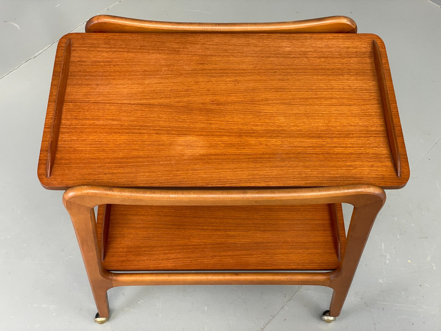 Vintage Teak Drinks Trolley 1960s Mid Century Beech On Castors Retro EB12505