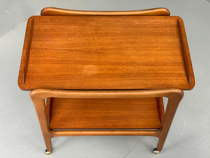 Vintage Teak Drinks Trolley 1960s Mid Century Beech On Castors Retro EB12505