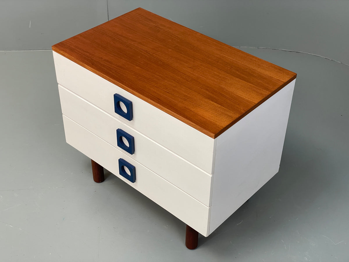 Vintage Chest Of Drawers By Uniflex Teak Retro 1960s Mid Century White EB12962