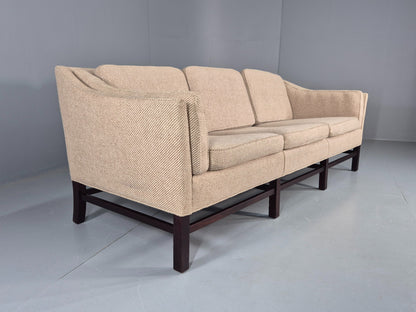 Vintage 3 Seater Sofa Danish Cream Wool Gunnar Grandt Retro MCM EB07792