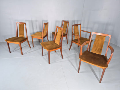 6 Vintage G Plan Dining Chairs Teak Frames 1980s Retro Mid Century EB12832