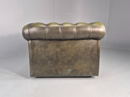 Vintage 2 Seater Sofa Green Chesterfield New Cushions Classic  EB11937