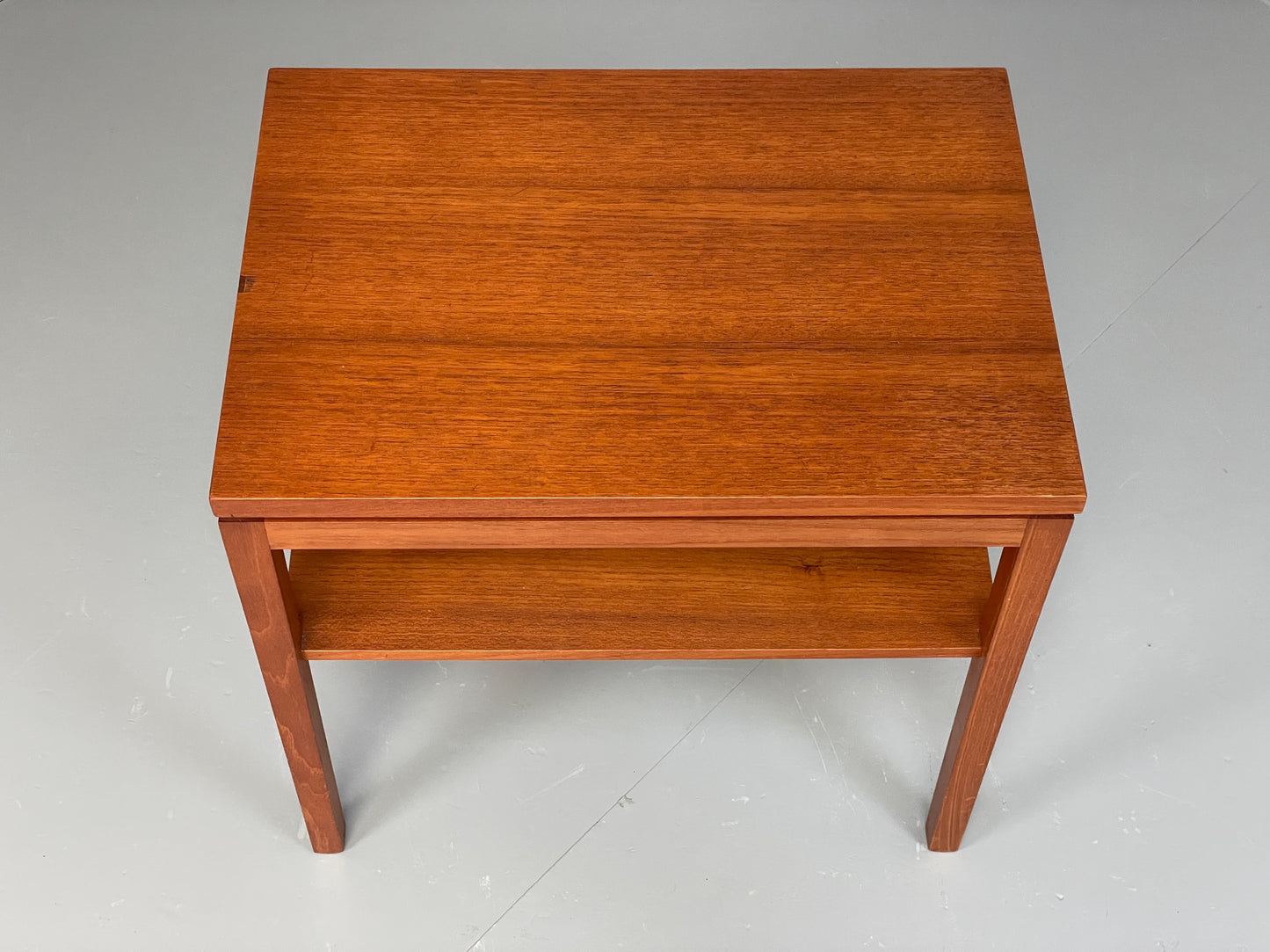 Vintage Side Table Teak 1960s Danish Mid Century Retro Magazine Shelf EB12810