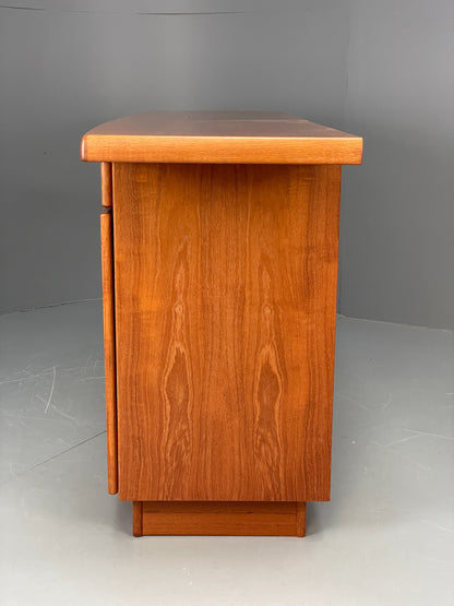 Vintage 1980s Teak Sideboard By Gangsø Danish Retro Shelving Drawers EB12075