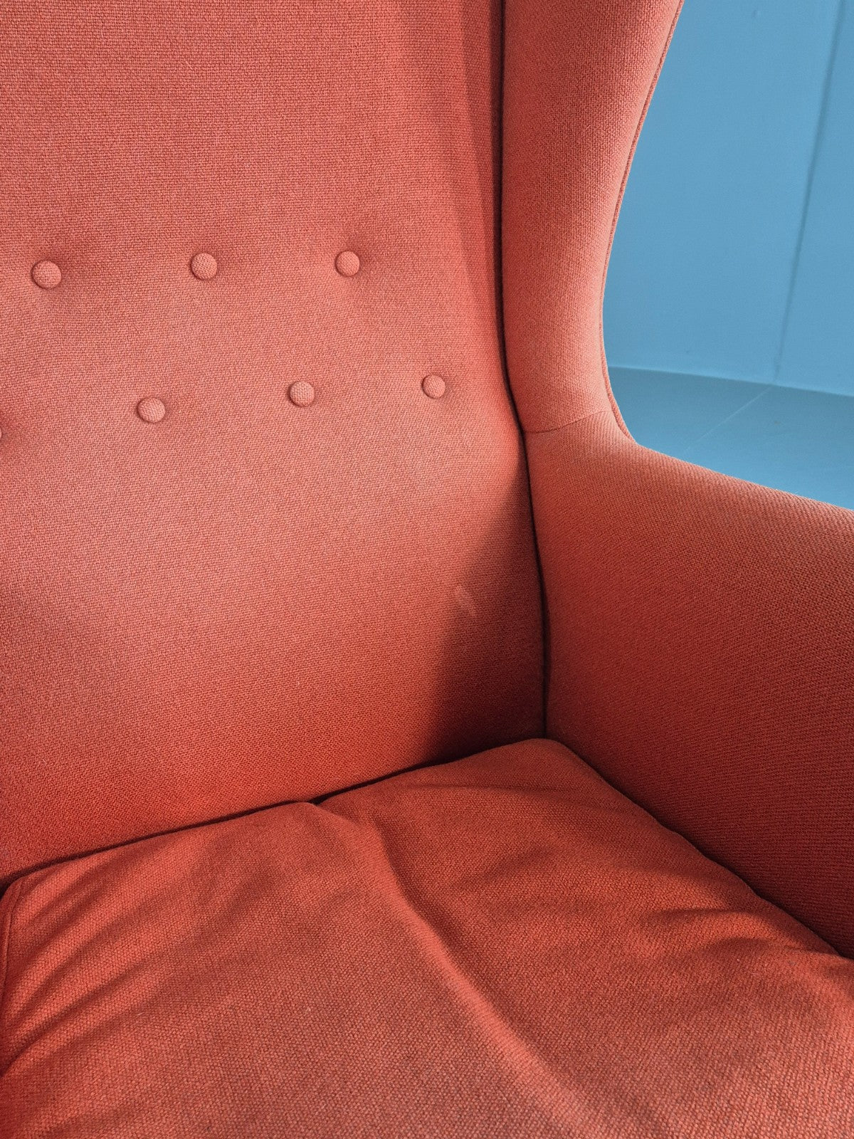 Vintage Midcentury Wing Back Armchair Danish Design 1960s Retro EB12115