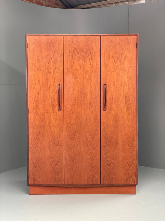 Vintage G-Plan Teak Wardrobe Triple Wide Clothes Rail Mid Century EB12205