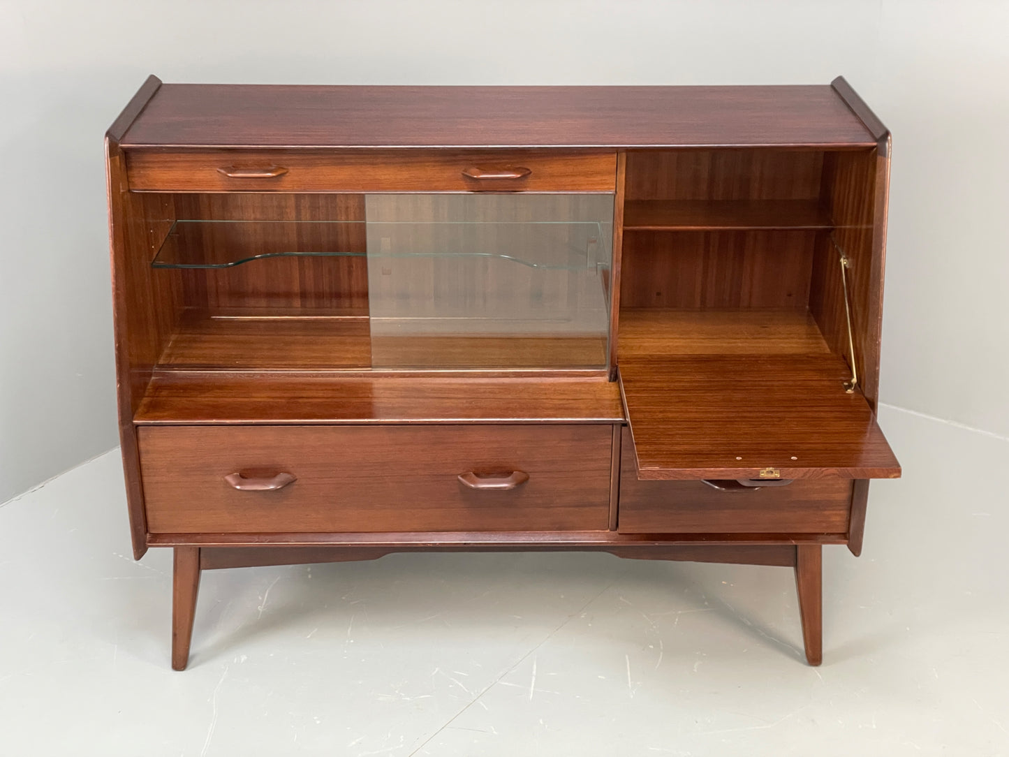 Vintage G Plan Highboard Sideboard Retro 1960s Walnut Shelving Drawers EB11865