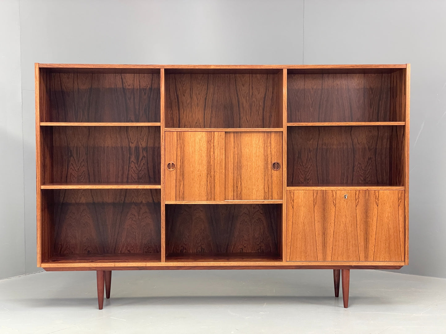 Vintage 1960s Shelving Unit Danish Mid Century Large Adjustable Retro EB12328