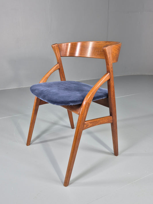 Vintage Teak Dining Chair Mid Century Design Dyrlund New Upholstery  EB12481
