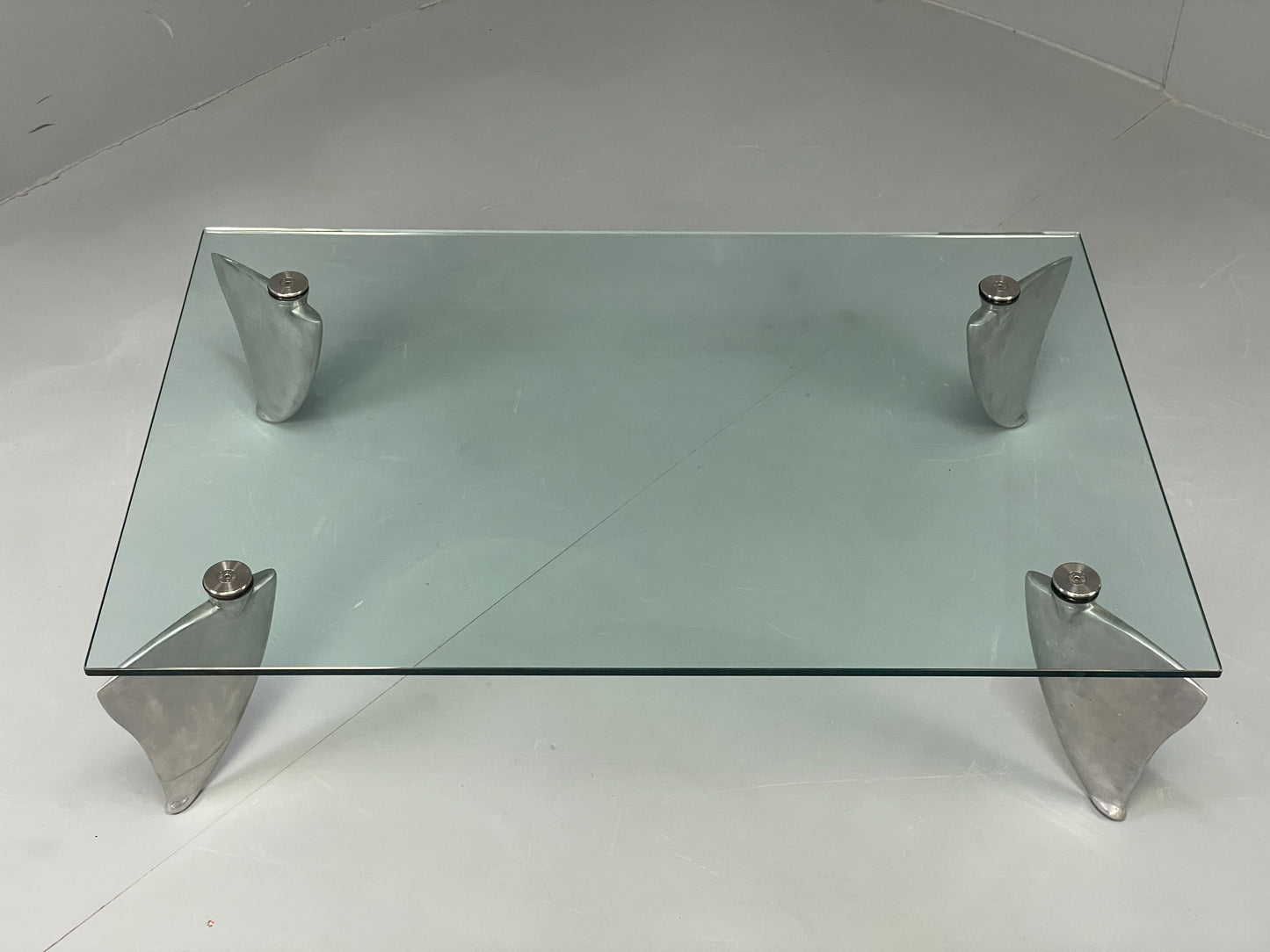 Vintage Coffee Table Designer Matthew Hilton Post Modern Aluminium Legs EB12520