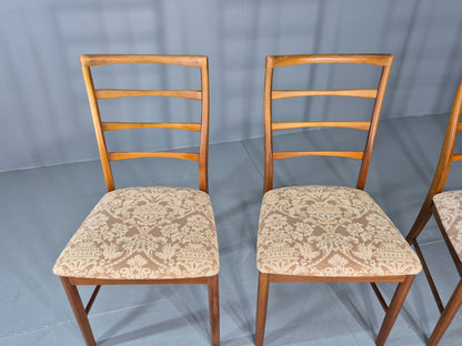 4 Vintage McIntosh Dining Chairs High back ladder Style 1960s Retro MCM EB12861