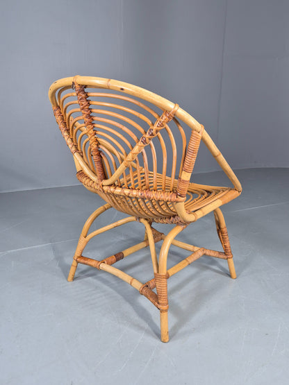 Vintage 1970s Cane work Lounge Chair Stylish Quality Retro EB11601