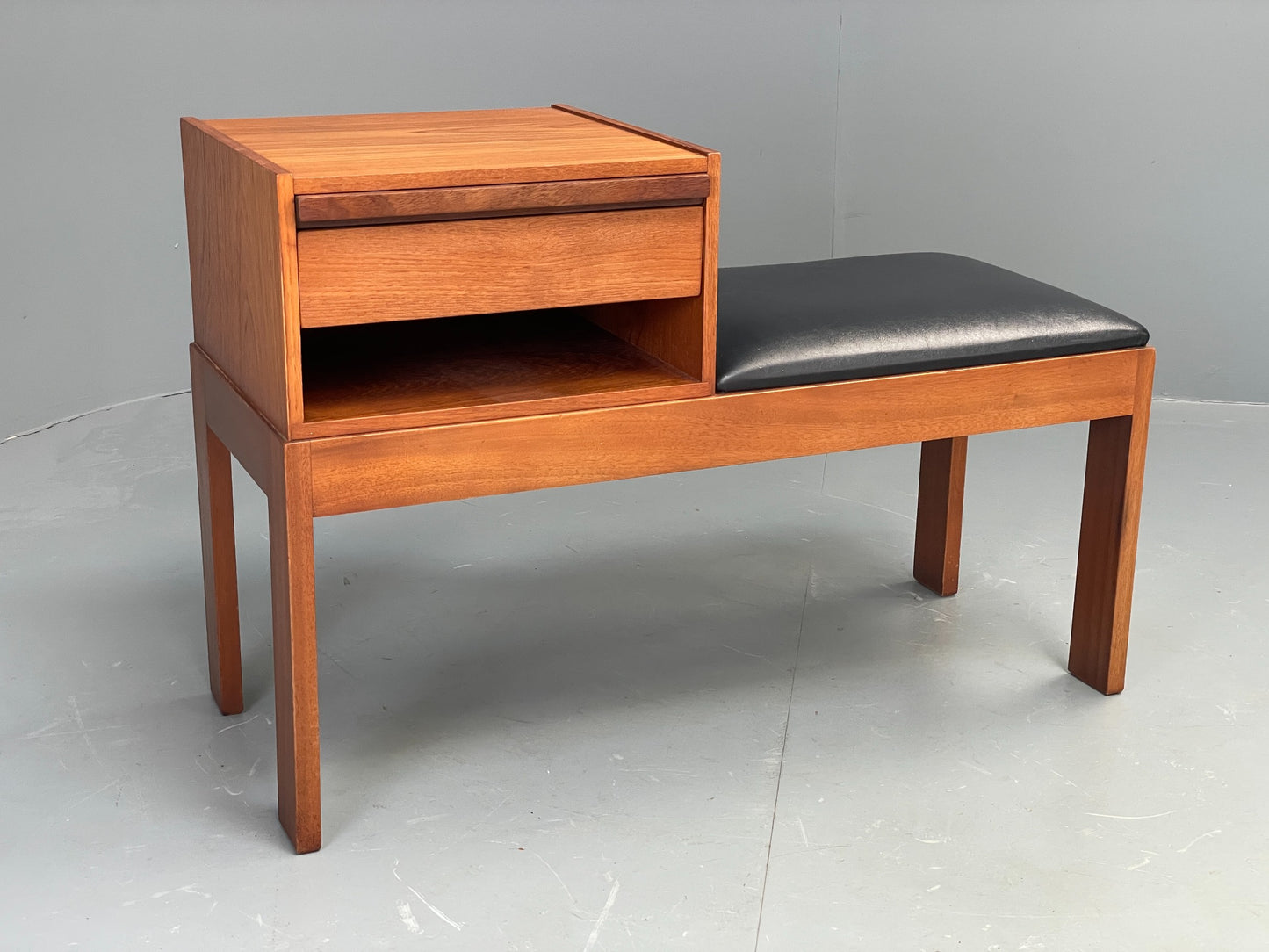 Vintage Teak Telephone Table By Chippy Heath 1960s Mid Century Drawers EB12495
