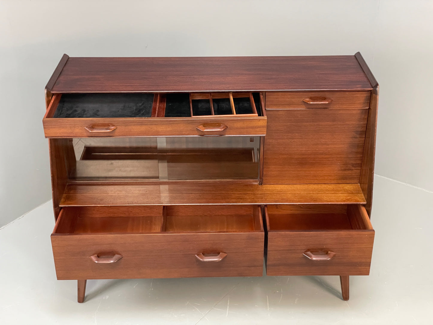 Vintage G Plan Highboard Sideboard Retro 1960s Walnut Shelving Drawers EB11865