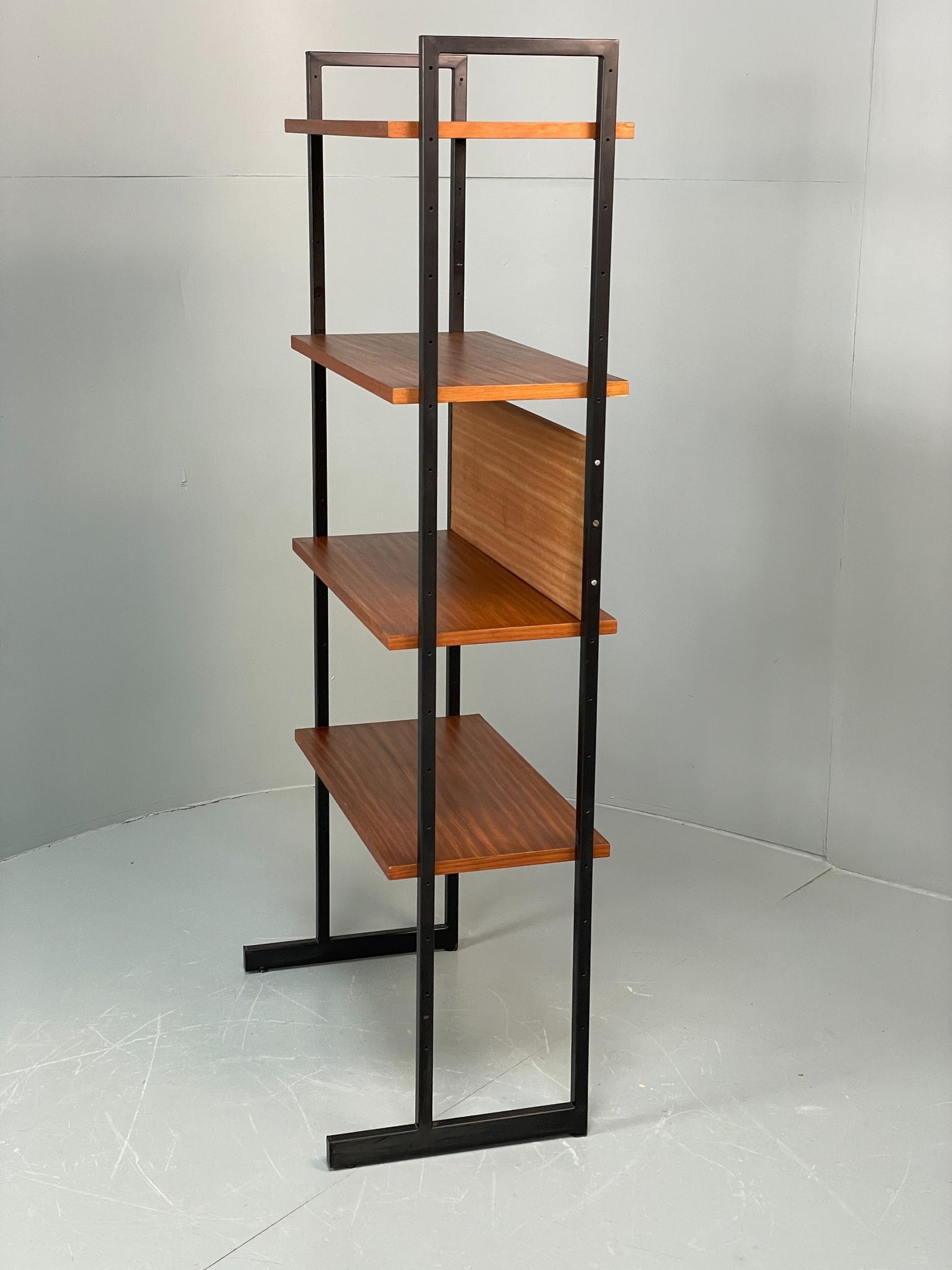 Vintage Teak Shelving Unit Open Faced 1960s Mid Century Adjustable EB12080