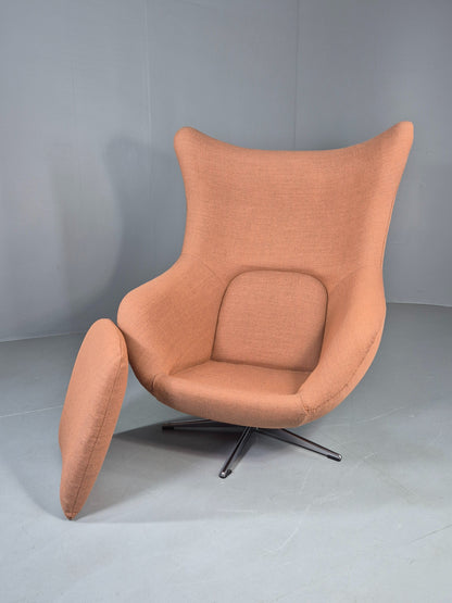 Vintage Danish Bucket Egg Chair New Upholstery 1960s Retro Mid Century EB12111
