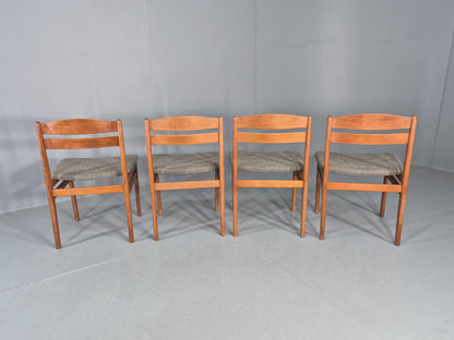 4 Vintage Danish Dining Chairs Teak Frames New Upholstery Boltinge 1970s EB12263