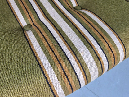 Vintage Danish 3 seater Sofa Oak Kjaenulf Green Cushions 1970s Retro EB12782