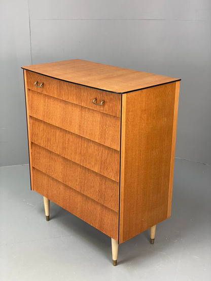 Vintage Chest Of Drawers Avalon Oak 1960s Mid Century Retro EB12198
