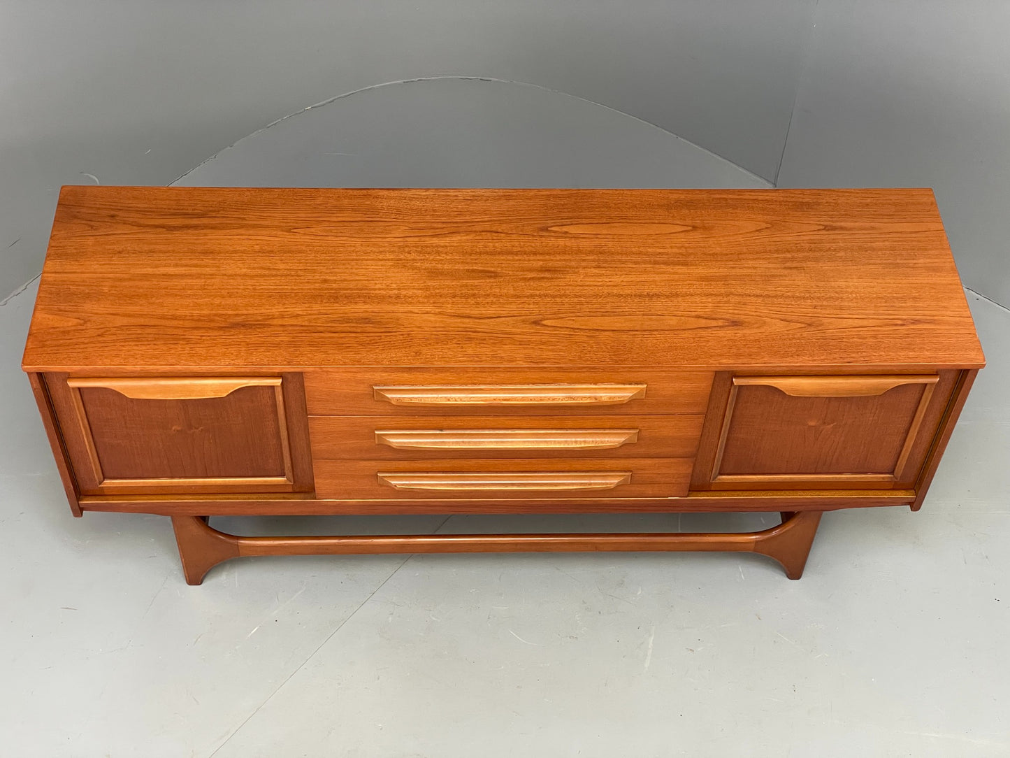 Vintage 1960s Teak Sideboard By Stonehill Retro Drawers Shelving EB12506