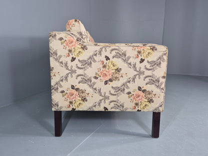 Vintage Danish 2 Seater Sofa 1970s Classical Floral Print Mid Century EB12540