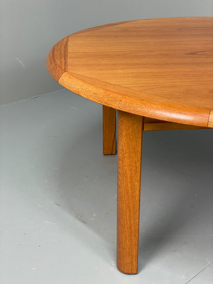 Vintage Teak Coffee Table Round Danish Retro Mid Century EB13096