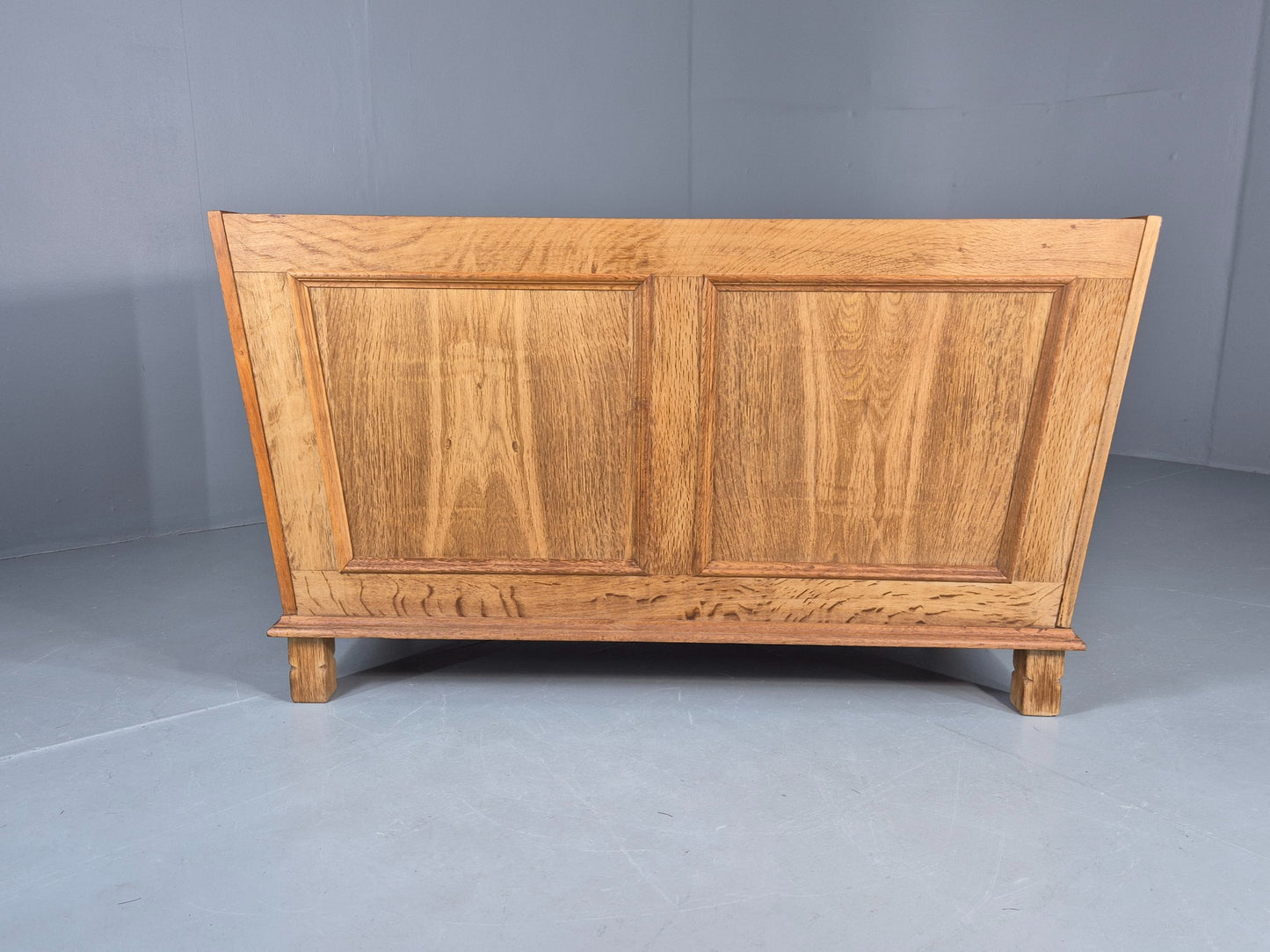 Vintage Danish 2 Seater Sofa Oak Framed Red Stripe Cloth 1970s Retro EB12755