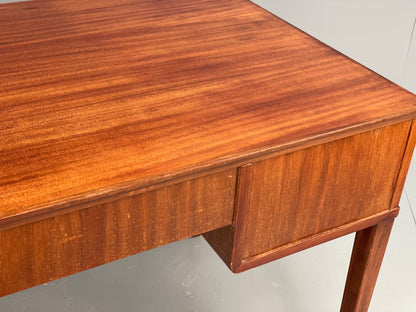 Vintage 1950s Mahogany Desk Mid Century Danish Drawers Brass EB10820
