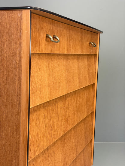 Vintage Chest Of Drawers Avalon Oak 1960s Mid Century Retro EB12198