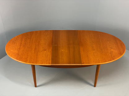 Vintage Teak Dining Table Oval Extending Mid Century Retro 1960s EB13156