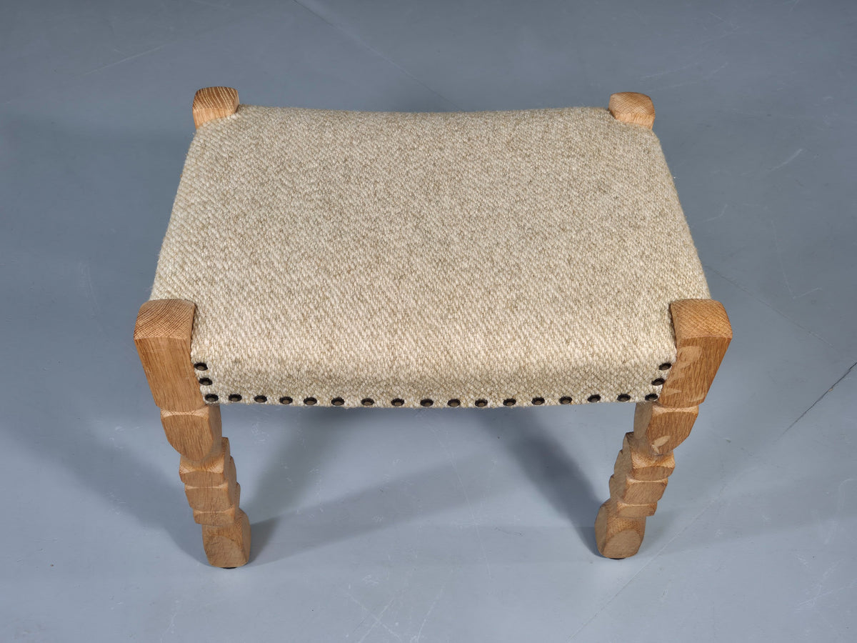 Vintage Henning Kjaernulf Style Footstool 1970s Retro EB12726