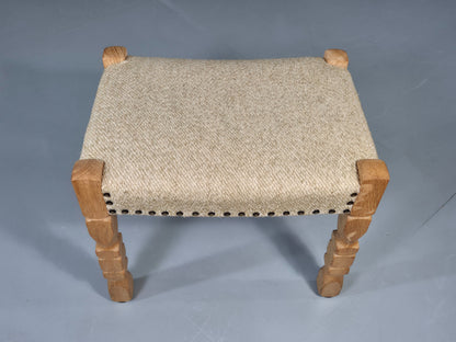Vintage Henning Kjaernulf Style Footstool 1970s Retro EB12726