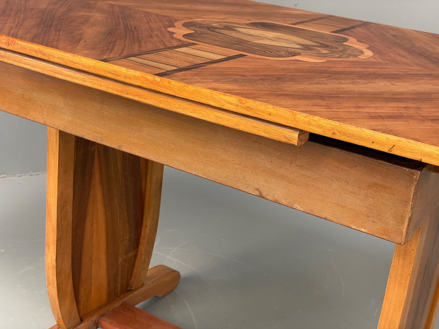 Art Deco Dining Table By Davant 1950s Walnut Extending Vintage Retro EB12216