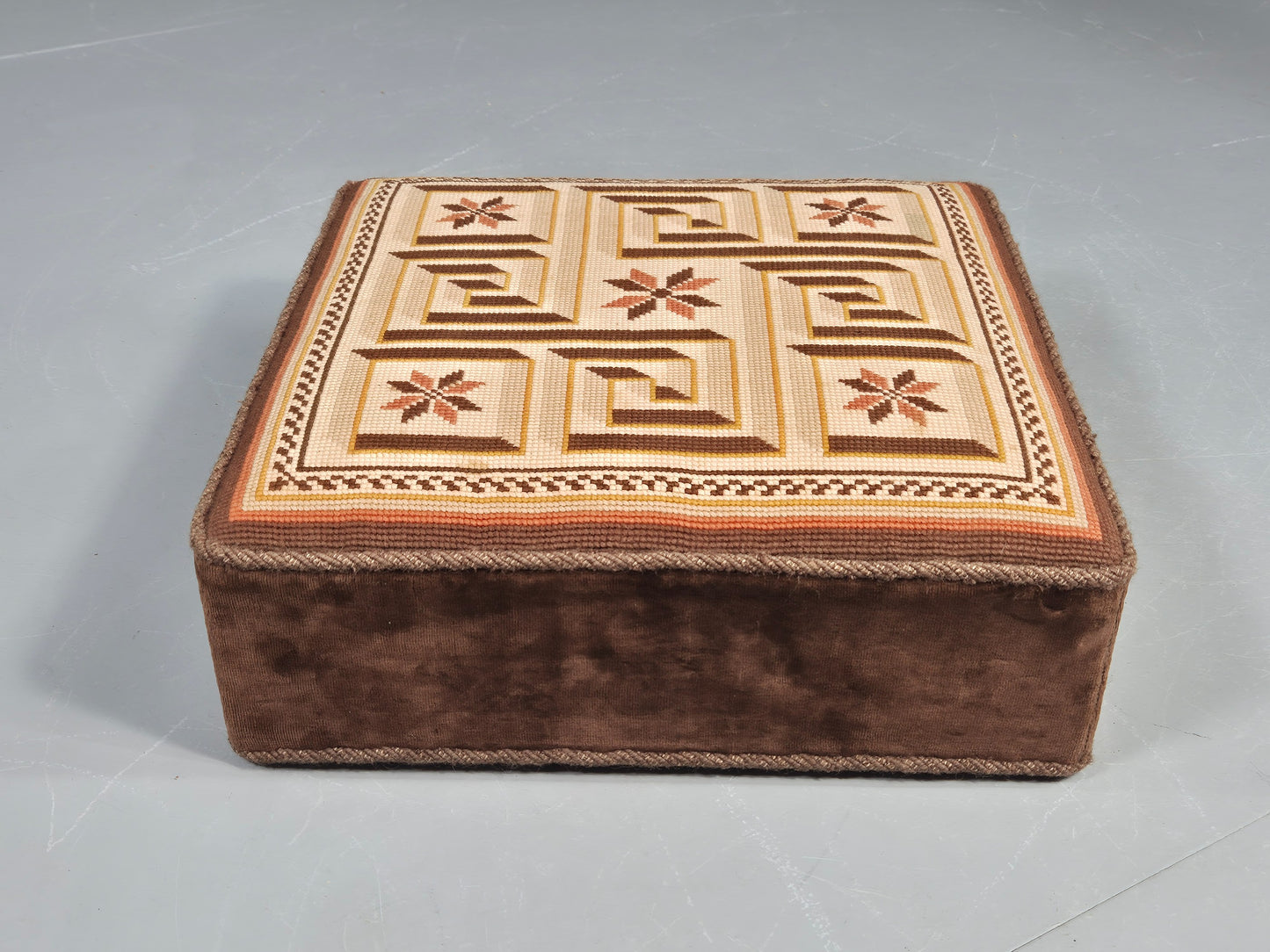 Vintage Danish Folk Art footstool 20th Century  EB12132