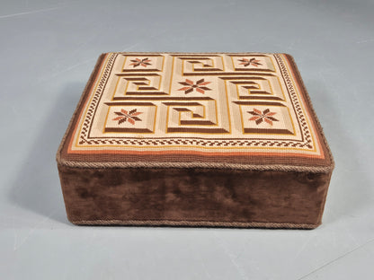 Vintage Danish Folk Art footstool 20th Century  EB12132