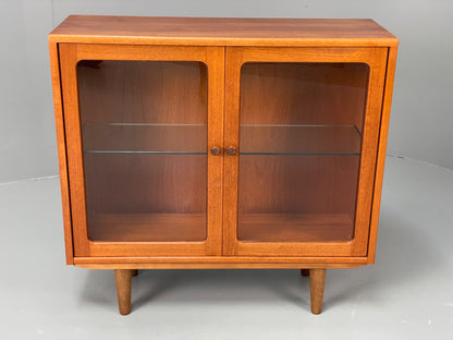 Vintage G Plan Bookcase Teak 1970s Glazed Doors Shelving Mid Century EB12900