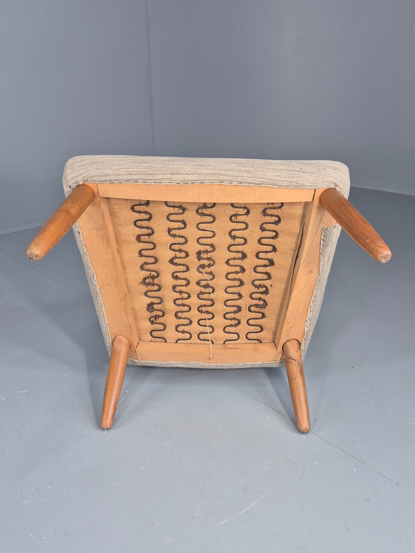 Vintage Mid Century Lounge Chair Danish Design Teak legs and Arms 1950s Retro  EB12320