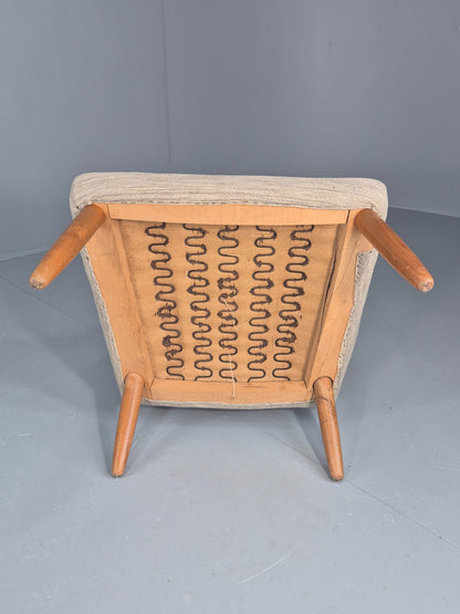 Vintage Mid Century Lounge Chair Danish Design Teak legs and Arms 1950s Retro  EB12320
