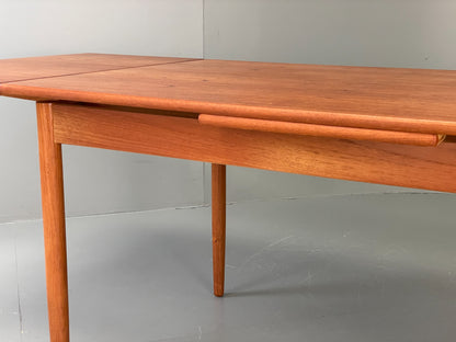 Vintage Extending Dining Table Rectangular Teak Danish 1960s Retro EB12202