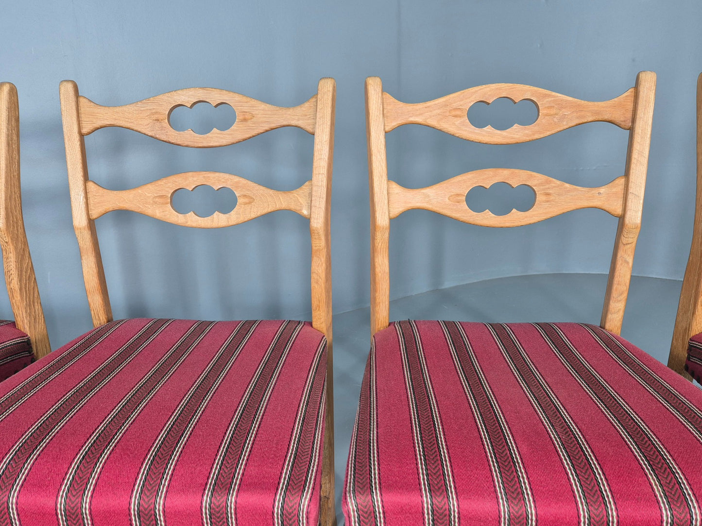 4 Vintage Henning Kjaenulf Oak dining chairs 1970s Danish Retro EB12110